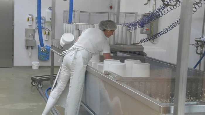 Man kann auch Zuschauen wie die Milch in der Kaslab'n verarbeitet wird.