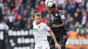 Bayern gegen Augsburg bzw. David Alaba (Bayern) trifft heuer am 12. Spieltag auf  Georg Teigl (Augsburg)