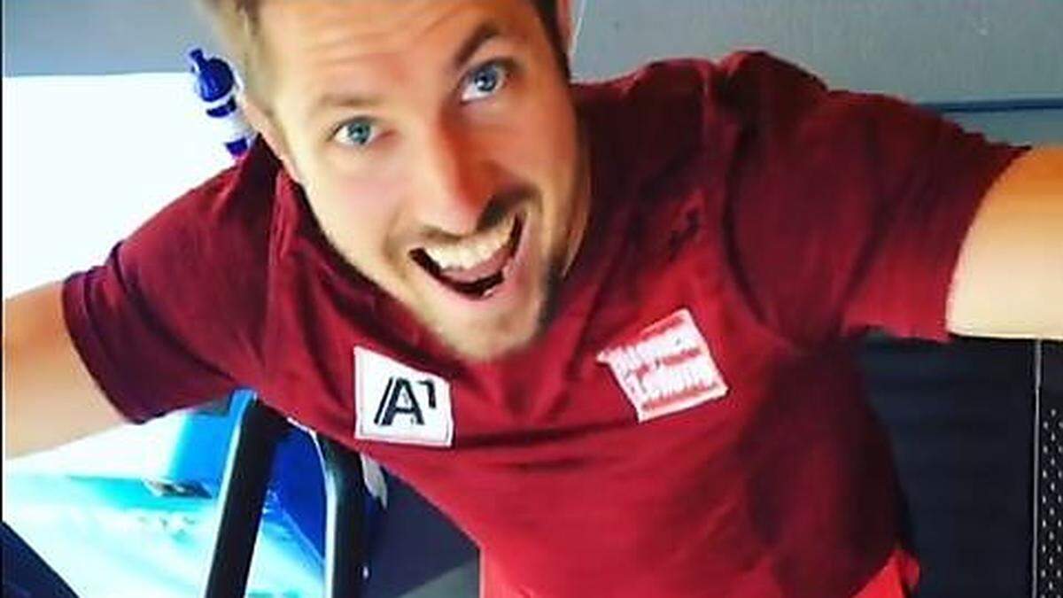 Marcel Hirscher auf dem Laufband