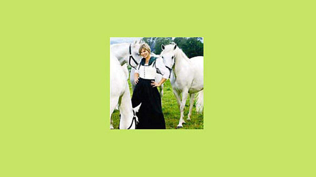 Ein Dirndl, weiß wie Lipizzaner