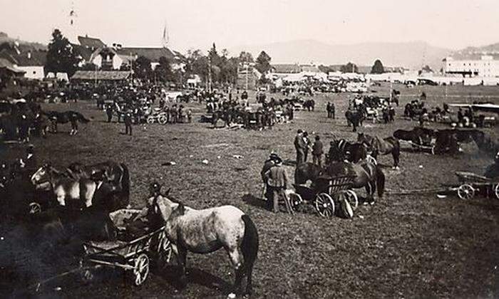 Pferdemarkt auf der Wiesn 1911