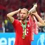 Konrad Laimer bejubelte den Cup-Erfolg mit den Bayern