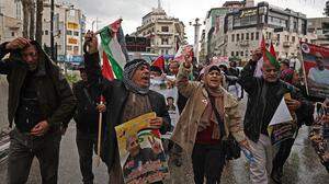Demonstranten in Ramallah fordern die Freilassung palästinensischer Gefangener