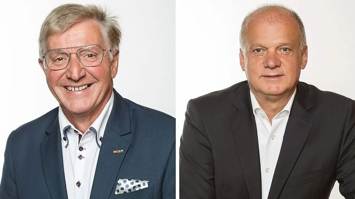 Franz Skazel (l.) und Erwin Fuchs vom Wirtschafsbund 