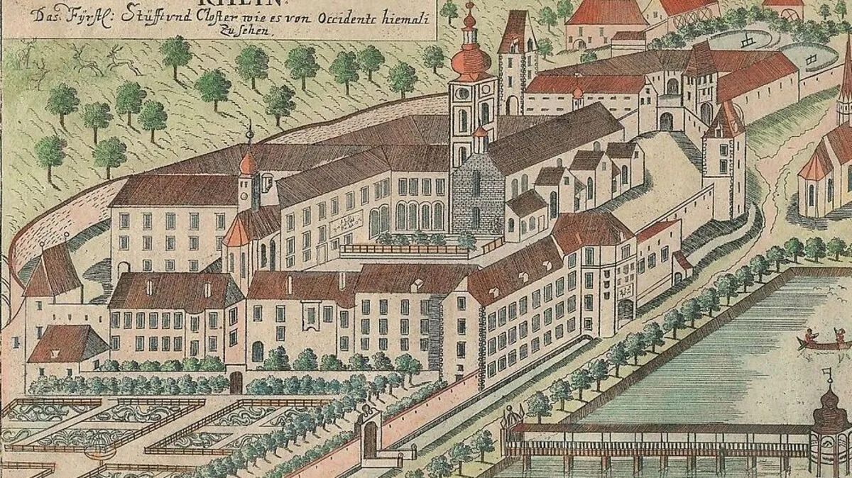 So sah das Stift Rein im 17. Jahrhundert aus	 