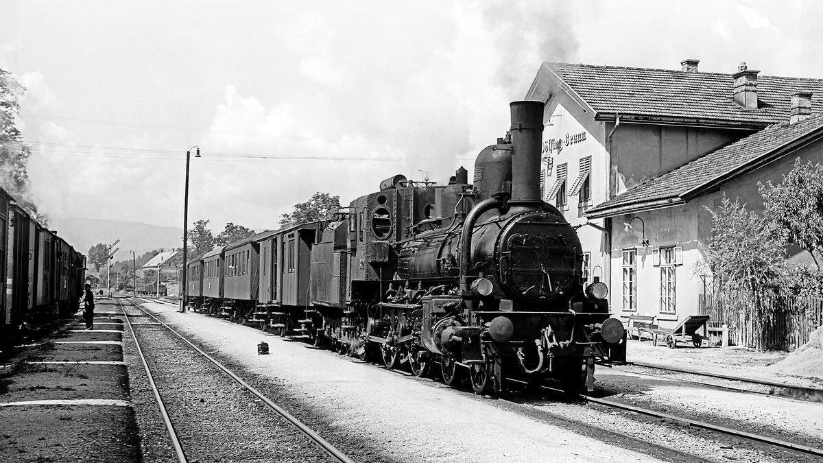 Die Wieserbahn mit Dampflok anno dazumal