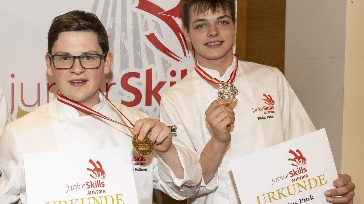 Die &quot;Goldenen&quot; Thomas Hollerer (links) und Silvius Pink, beide vom Restaurant Schäffer in Neuberg