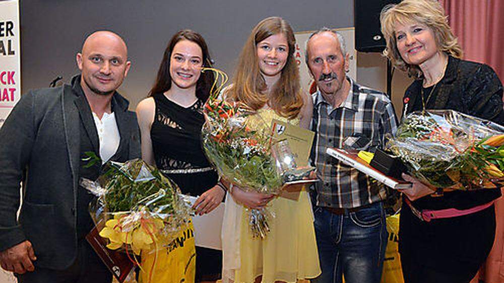  Die Finkensteiner Sportler 2015 (von links): Mario Auer, Anna Rupp, Gina Bin, Franz Tarmann und Brigitte Unger