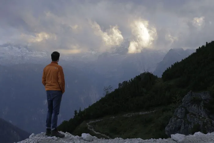 Casey war für die Kamera auf den Spuren seines Vaters. Hier auf dem Jenner - Königssee.
