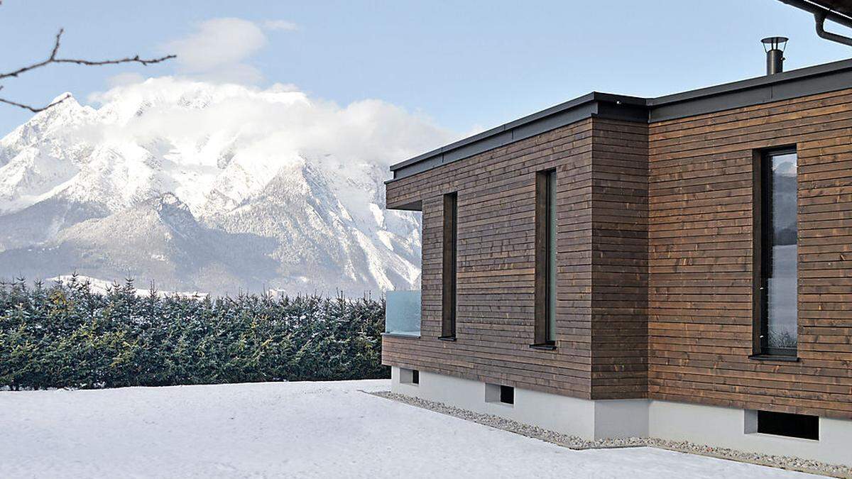 Holzzubau mit fantastischem Panoramablick auf den Grimming