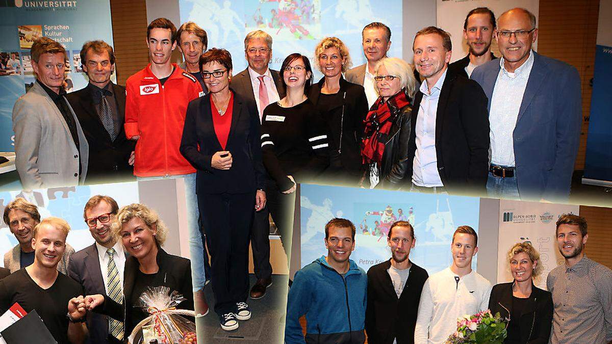  Beim zehnjährigen Jubiläum des Projekts „Spitzensport und Studium“ gratulierten Politiker, Funktionäre und Sportler