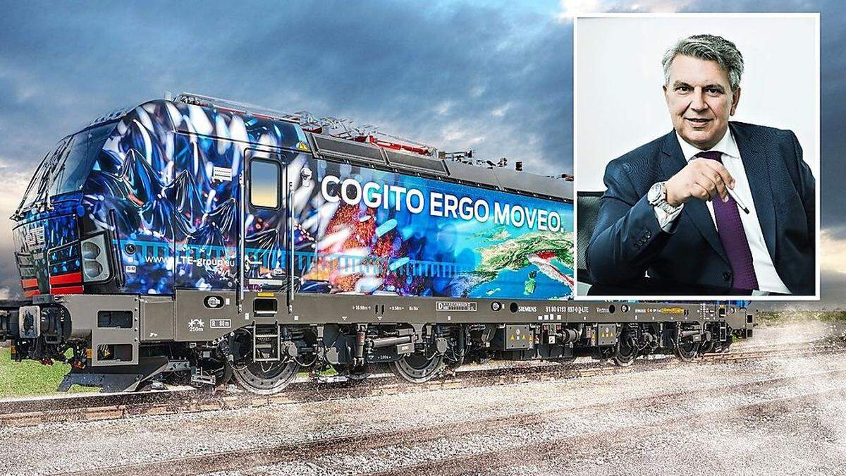 GKB-CEO Franz Weintögl und eine neue &quot;Vectron&quot;-LTE-Lok