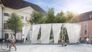 So soll der Pavillon am Freiheitsplatz in Graz ausschauen