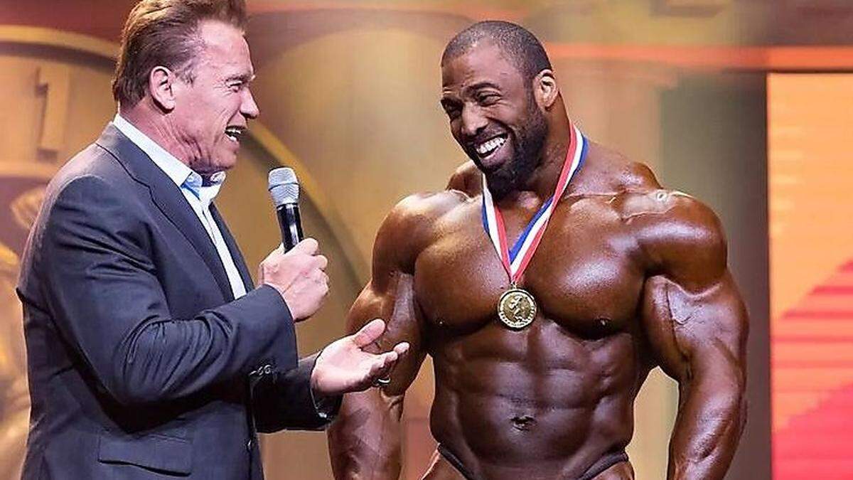 Arnold Schwarzenegger mit Cedric McMillan