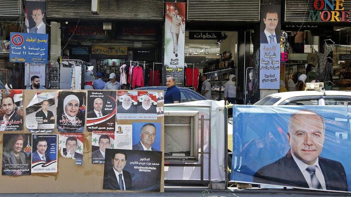 Wahlplakate in Damaskus 
