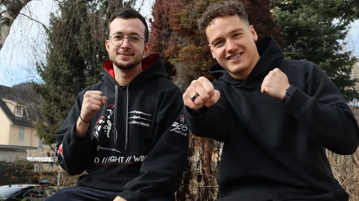Armin Bajric von Fightclub 300 und Manuel Riemer, Streetworker bei Weiz Sozial.