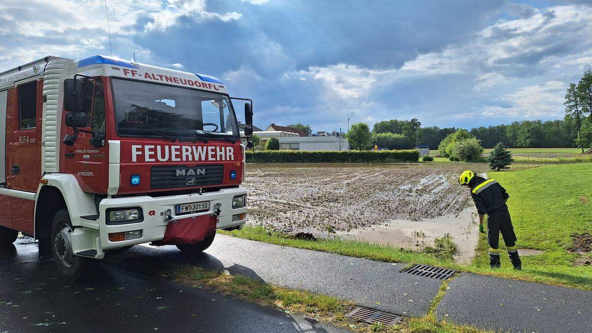 In Bad Radkersburg waren am Donnerstag sieben Feuerwehren mit 102 Mitgliedern im Einsatz