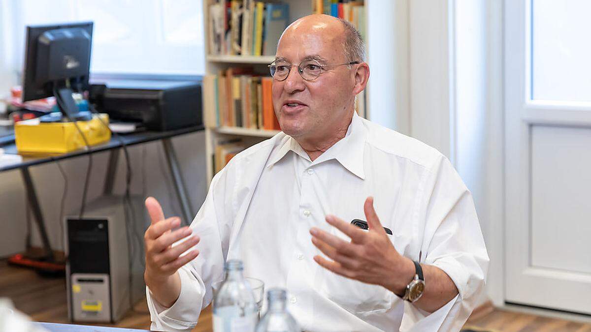 Gregor Gysi beim Termin in Graz