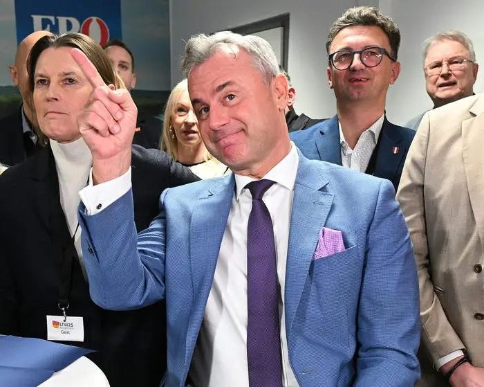 ABD0083_20250119 - EISENSTADT - ÖSTERREICH: Spitzenkandidat Norbert Hofer (FPÖ), im Rahmen der burgenländischen Landtagswahl am Sonntag, 19. Jänner 2025 in Eisenstadt. - FOTO: APA/HELMUT FOHRINGER