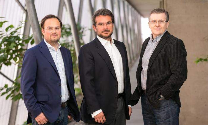 Die USound-Gründer Jörg Schönbacher, Andrea Rusconi-Clerici und Ferruccio Bottoni