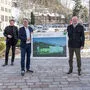 Gemeinderätin Brigitte Pürcher, Alexander Kada, Landesrat Christopher Drexler, Bürgermeister Hermann Trinker und Alexia Getzinger, Geschäftsführerin des Universalmuseums Joanneum