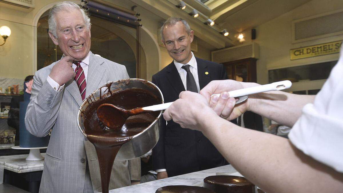 Leigh Turner mit Prinz Charles bei dessen Besuch in Österreich 