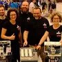 Team GRIPS holt den Weltmeistertitel in der RoboCup Logistics League an die TU Graz v.l.n.r. Jakob Ludwiger, Vanessa Egger, Thomas Ulz, Gerald Steinbauer und Sarah Haas