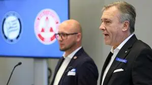 Die beiden Präsidenten René Ziesler (GAK) und Christian Jauk (Sturm) wollen den Stadionausbau endlich voranbringen