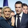 Wechseln das Lager: Marine Le Pen und Jordan Bardella, der Fraktionschef wird