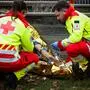 Das Rote Kreuz versorgte den Unfalllenker