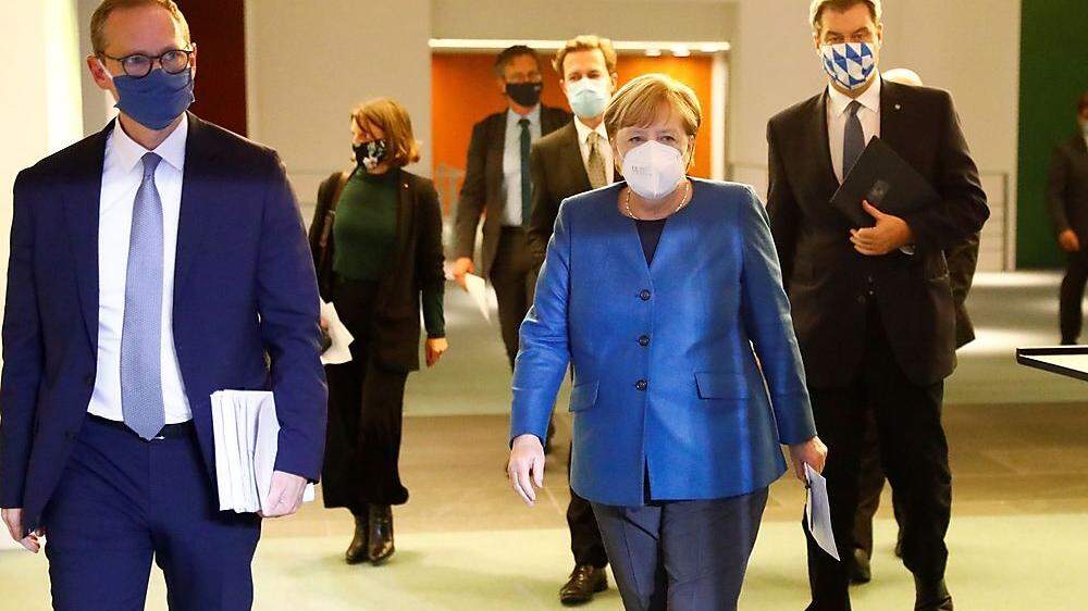 Merkel mit Müller und Söder