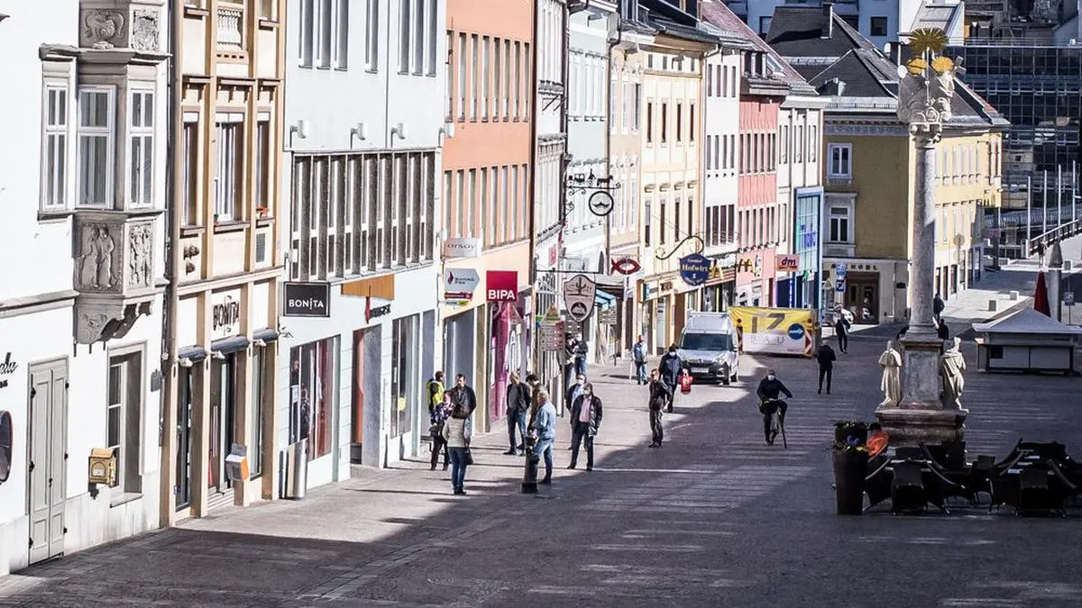 Der Hauptplatz in Villach 