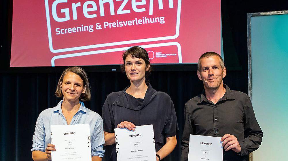 Die Gewinner Magda Tóthová, Liddy Scheffknecht und Andreas Haider