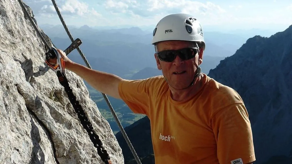 "Wanderlehrer" Walter Bastl am Sinabell-Klettersteig
