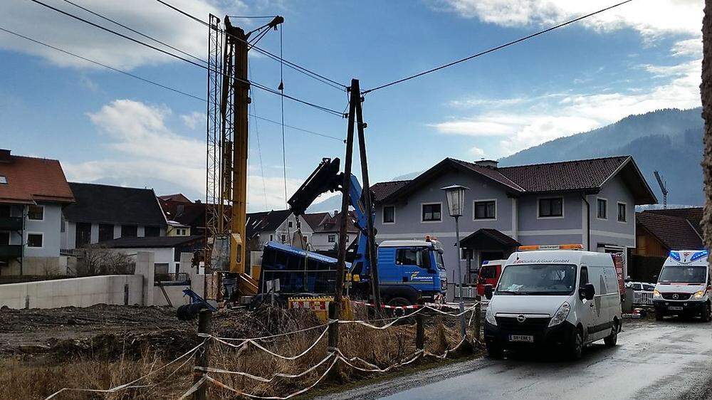 Schwerer Arbeitsunfall an der Hochwasserschutz-Baustelle in Niederwölz