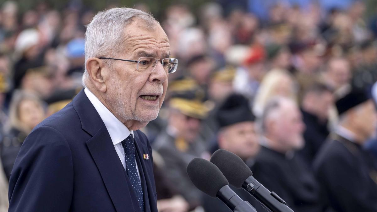 Bundespräsident Alexander Van der Bellen am Nationalfeiertag bei der Angelobung von Rekruten