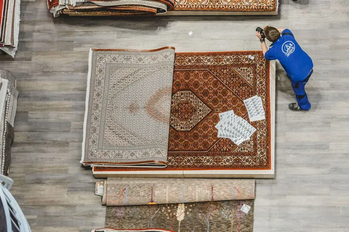 "Gut 900 Teppiche, 40 Bäder, 100 Sofas, 50 Betten, 15 Küchen, unzählige Lampen und Haushaltsgeräte, Unmengen an Deko-Artikel, Geschirr oder Baby-Ausstattung: all das und noch viel mehr kommt unter den Hammer", heißt es.