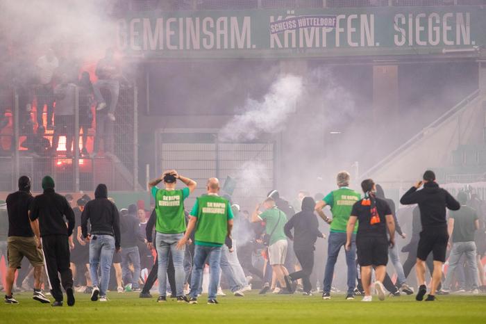 Beim Wiener Derby kam es zu Ausschreitungen