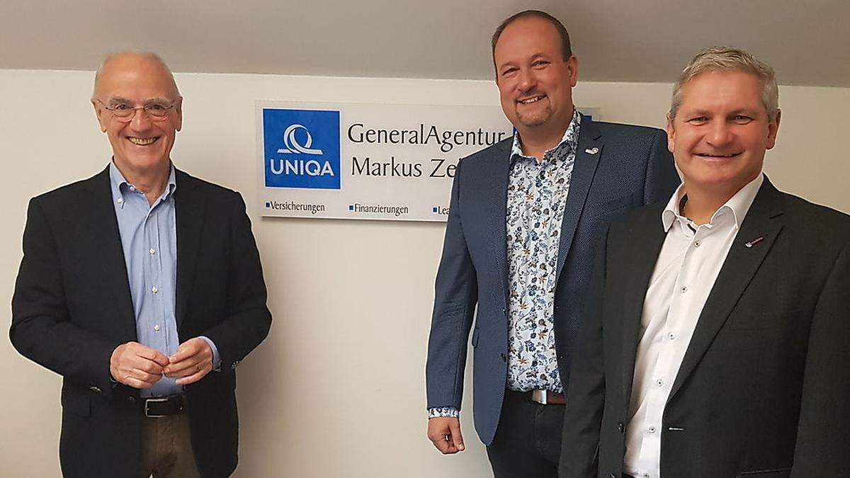 Organisator Siegfried Nerath, Markus Zelisko und Bürgermeister Christian Sander