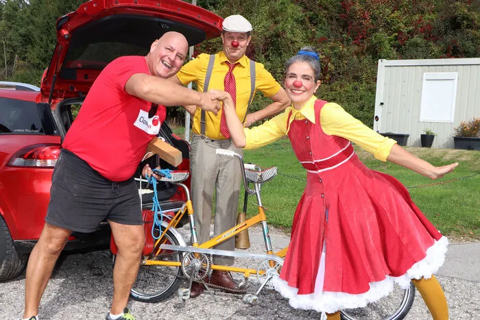 Am Foto von Links: Raimund Mitterböck (PSV-Obmann) Rita" Marlies Franz und "Guido" Christian Moser.