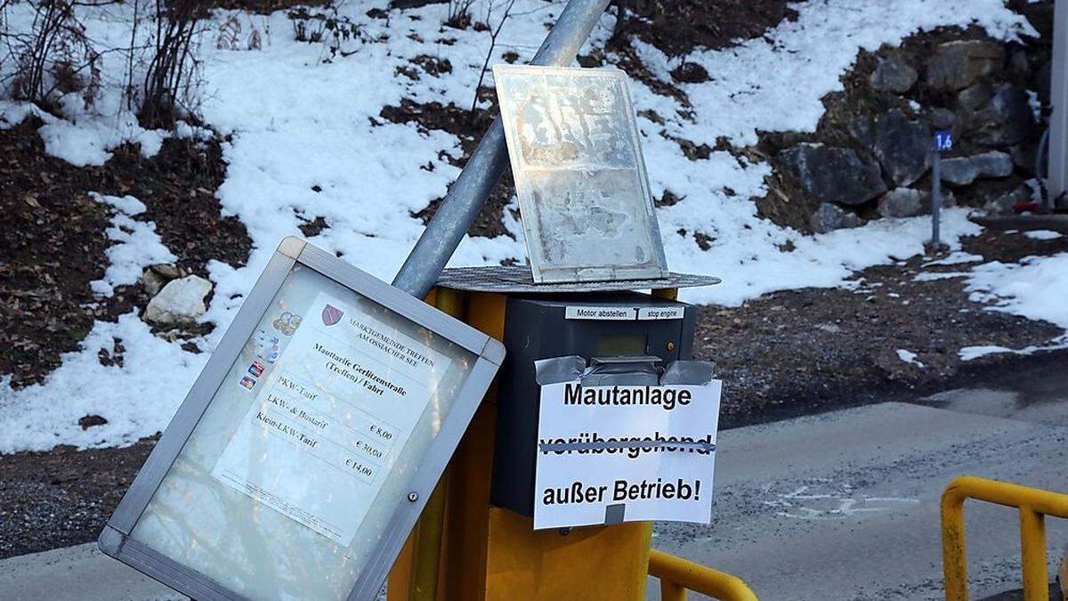 Die Mautanlage ist derzeit außer Betrieb