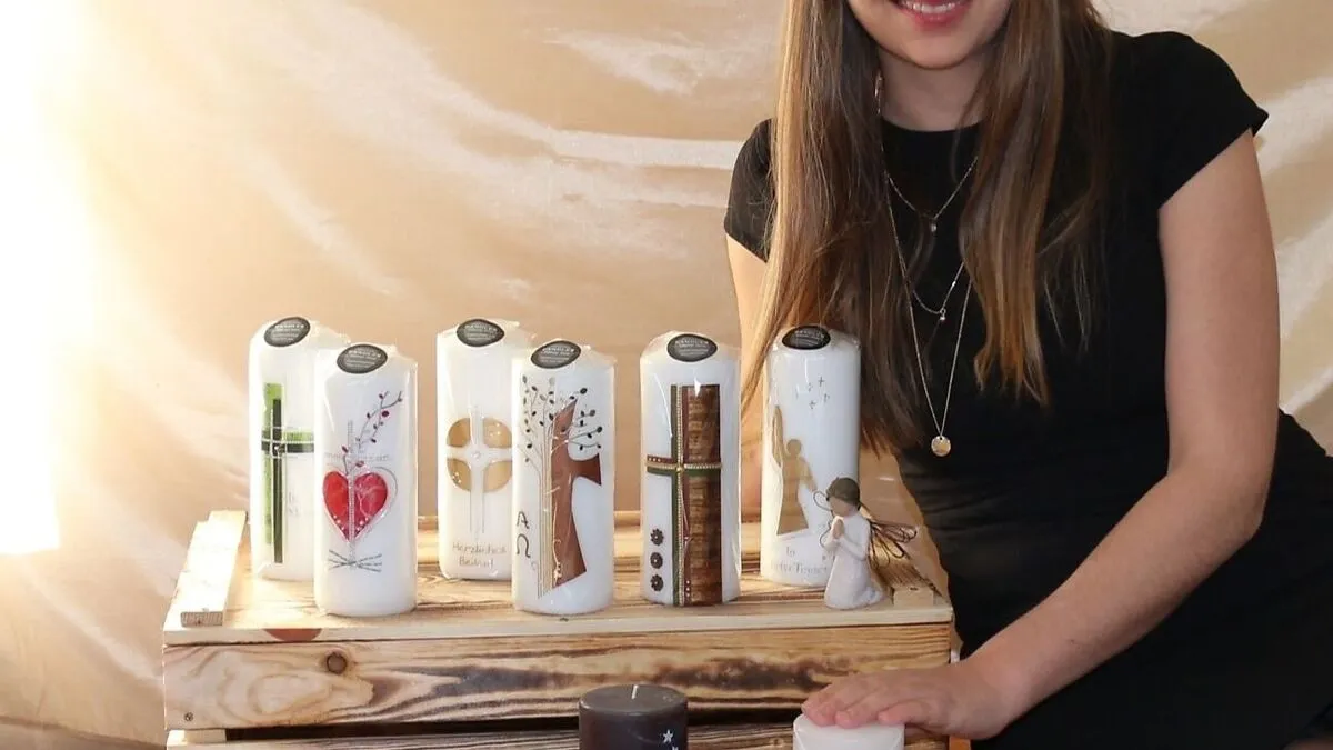 Irene Taferner fertigt Kerzen auch nach Kundenwünschen an