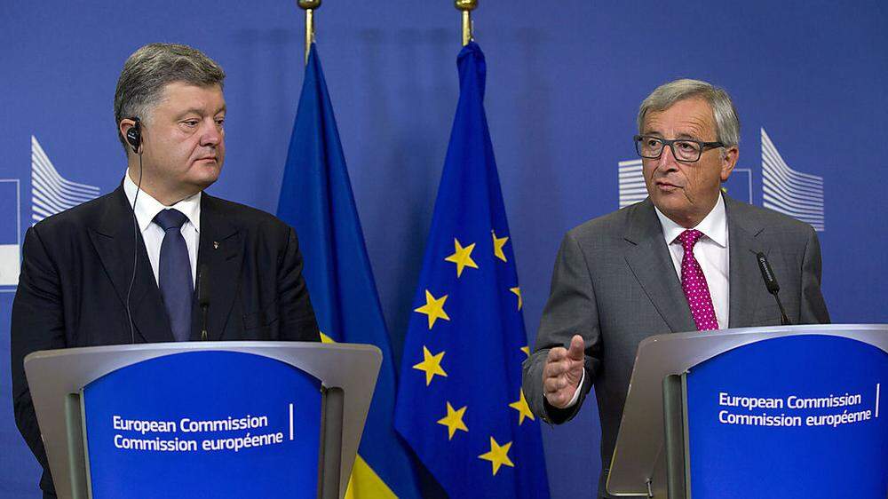 Petro Poroshenko und Jean-Claude Juncker