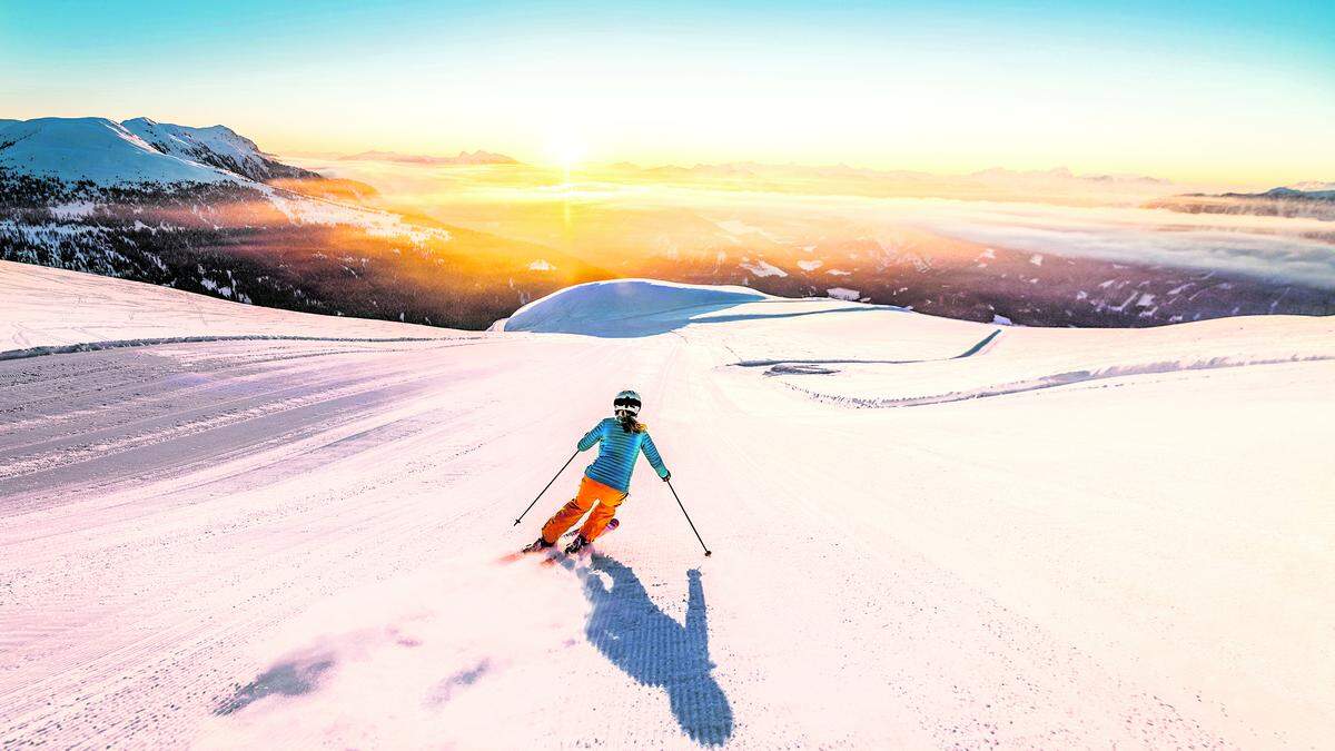 Auf der Emberger Alm warten abwechslungsreiche Pisten auf Skifahrer und Snowboarder