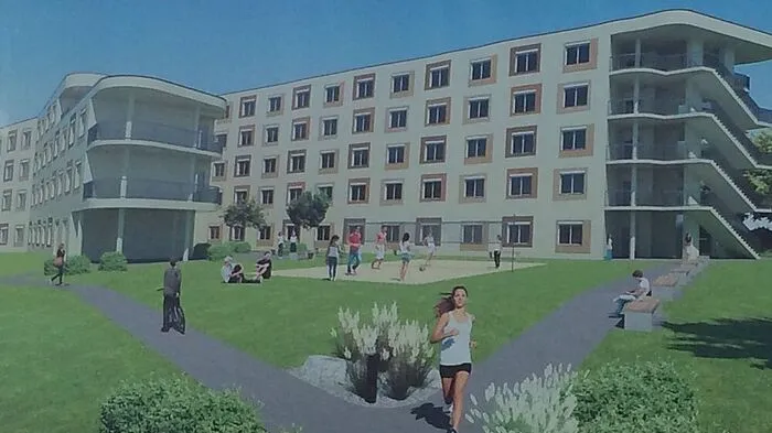 So soll das Studentenheim aussehen, das derzeit auf der Brandlwiese in Leoben entsteht