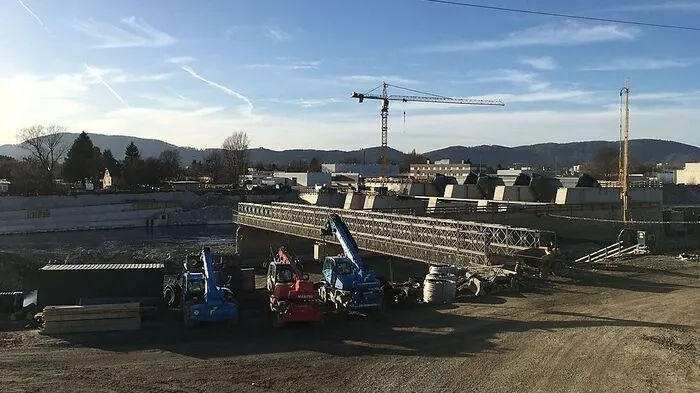 So weit sind die Bauarbeiten schon: Ein Blick auf das Grazer Murkraftwerk