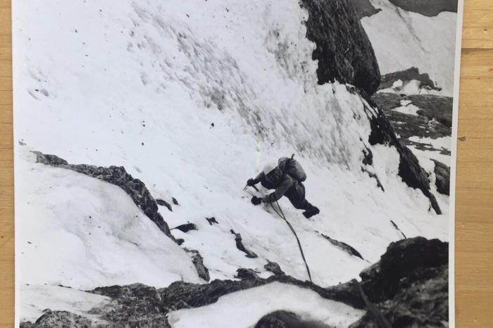 Eiger-Nordwand: Die als Mordwand bezeichnete Wand ist sehr guten Alpinisten vorbehalten. Leo Schlömmer kletterte dort im September 1961. Der Eiger liegt in den Berner Alpen und ist 3967 Meter hoch.