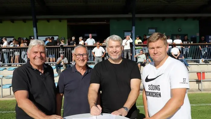 Mit Stefan Wimmer (2.v.r.) hat der USV Söding-Mooskirchen einen neuen Sponsor an Land gezogen
