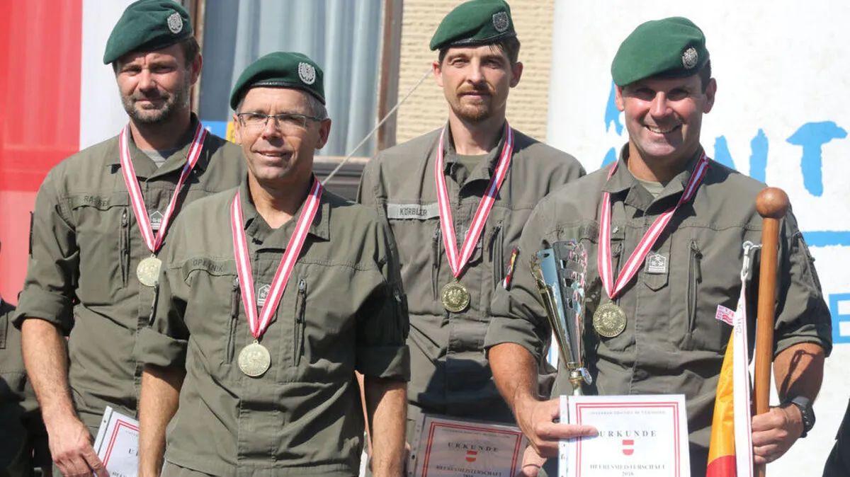 Gold für die Kärntner Bernhard Rasser, Siegfried Opetnik, Thomas Körbler und Thomas Wriesnig (von links)