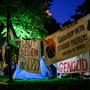 Rund 100 Aktivisten haben auf dem Campus der Universität Wien ein „Pro-Palästina“-Protestcamp errichtet